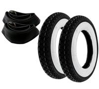 2EXTREME Kenda pneu à flanc blanc 3,50-10 compatible avec Piaggio Vespa PX