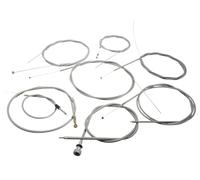 2EXTREME kit câbles et câble compteur PTFE compatible avec Vespa PX 125-200 | Acier inoxydable: deux tirants de sélection, embrayage, gaz, starter, frein, transmission; compatible avec Vespa P80 E/P80 X
