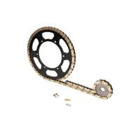 2EXTREME Kit chaîne compatible avec DERBI Senda 50 SM DRD Black Edition | Ensemble transmission renforcée 420, 140 maillons, pignon 14 dents, couronne 53 dents, attache clipsée; EBE050, jusqu'à 05