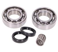 2EXTREME Kit roulements vilebrequin compatible avec Aprilia RS125 RX SX | Ensemble de deux paliers à billes C3 et deux bagues d'étanchéité gauche et droite; pour moteur Rotax 122/123, cage en acier