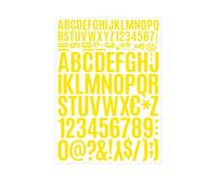 2Feuilles D'autocollants Alphabet, Chiffres De 1 À 2 Pouces for Boîte Aux Lettres, Signe De Numéro De Maison, Sont Applicables for Les Autocollants De Scrapbooking(Jaune)