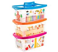 2friends Boîte de rangement pour enfant modèle Tea, 3 caisses avec couvercle, 4 l