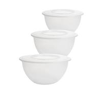 2friends Tina Lot de 3 bols mélangeurs, en plastique, sans BPA, transparents, 5 l, avec couvercle, 5 l