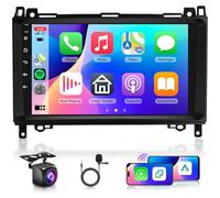 2G 64G 9" Android Autoradio pour Mercedes Benz Class A W169 Class B W245 W639 Vito W639 Viano W906 Sprinter avec Carplay sans Fil Android Auto GPS Mirror Link Bluetooth FM/RDS WiFi USB+ Caméra Recul