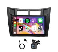 2G+64G Android 15 Autoradio pour Toyota Yaris 2005-2011, Autoradio Bluetooth à Écran Tactile 9 Pouces avec Wireless Carplay & Android Auto WiFi GPS EQ FM RDS SWC Radio+Caméra de Recul+Mic