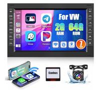 [2G+64G] Autoradio Android13 pour VW T5 Golf 4 B-ora Passat B5 EOS Polo Carplay sans Fil Android Auto 7'' 2 Din Poste Radio avec GPS Bluetooth WiFi RDS EQ FM SWC Caméra de Recul