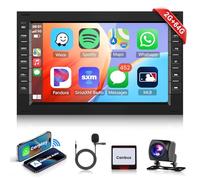 2G+64G Autoradio Podofo 7'' 2 Din pour VW T5 Golf 4 Bora Polo MK5 Passat B5 Jetta Peugeot 307 Carplay sans Fil Android Auto avec Bluetooth WiFi/Navi FM/RDS/Airplay+Caméra de recul AHD/CANBUS