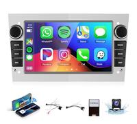 2G+64G Autoradio pour Opel Meriva Corsa Zafira Antara Tigra Vectra avec CarPlay Android Auto sans Fil, Écran Tactile 7 Pouces Autoradio Android 13, GPS WiFi Bluetooth Mirror Link Caméra, Silver