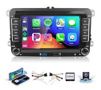 2G+64G Autoradio pour VW Golf 5 6 Passat Jetta Caddy EOS T5 Tiguan Touran CC Polo avec CarPlay Android Auto sans fil, Écran Tactile 7 Pouces Autoradio Android 13, GPS WiFi Bluetooth Mirror Link Caméra