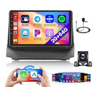 [2G+64G] Hikity Autoradio Android 15 pour Ford Fiesta 2009-2017, Carplay sans Fil Android Auto 9'' Poste Radio avec GPS, WiFi, Bluetooth, Mirror Link, FM/RDS, MIC, SWC, Caméra de Recul