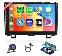 2G+64G sans Fil Carplay Android Autoradio 2 Din pour Honda CRV CR-V 3 2007-2011 avec Android Auto GPS Navi WiFi 9 Pouces Autoradio avec Mirror Link Bluetooth FM/RDS/EQ/Dab/OBD/DVR/SWC Caméra de Recul