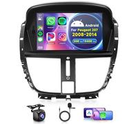 2G+64G sans Fil Carplay Android Autoradio 2 Din pour Peugeot 207 2006-2015 avec Android Auto GPS Navi WiFi 7 Pouces Autoradio avec Mirror Link Bluetooth FM/RDS/EQ Commandes au Volant Caméra de Recul