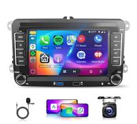 2G et 64G 7" Autoradio pour VW Golf 5/6 Polo Passat Skoda Touran Tiguan Seat avec CarPlay Android Auto sans Fil, 2 USB,écran Tactile Bluetooth EQ/RDS/Radio FM,Navi Wi-FI/caméra de recul AHD/CANBUS