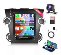 2G et 64G Podofo 9,7 Autoradio Pouces 2 Din pour Toyota Highlander 2009-2014 Carplay sans Fil Android Auto, WiFi/Navi, Hi FI RDS/FM Radio Bluetooth avec écran Tactile + caméra de recul AHD/Canbus