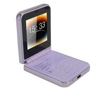 2G Senior Flip Phone 2.6" 4 Cards Bluetooth Music Flashlight Purple