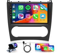 2GB 64GB Android Autoradio pour Mercedes-Benz Classe C/GLK W203 W209 C200 C230 C240 C320 C350 CLK 2005-2009 Radio Carplay Android Auto, Hodozzy Écran Tactile 9 Pouces GPS,Bluetooth,WiFi,FM/RDS,SWC,EQ