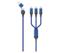 2GO All in One USB / Type C Ladekabel - blau - 120cm