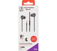 2Go Dans Oreillette Écouteurs Stéréo 3,5mm Jack Noir/Anthracite