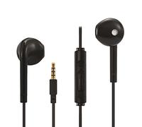 2GO Écouteurs stéréo Intra-Auriculaires Comfort 3,5 mm avec Prise Jack stéréo et Bouton Multifonction, Basses dynamiques Noir