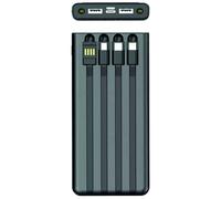 2GO Powerbank Solar 10000mAh avec lampe de poche LED noire