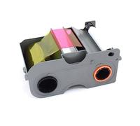 2ID - Cartouche de ruban Fargo DTC1250 YMCKO avec rouleau de nettoyage | Ruban Fargo 45000 authentique | Imprime des images, des textes et des codes-barres durables en couleur sur des cartes