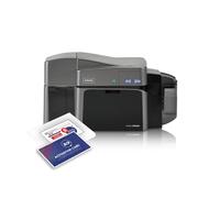 2ID Véritable badge double face Fargo DTC1250e | pour entreprise, entreprise, et plus | Machine professionnelle pour cartes d'identité pour l'école, l'accès aux entreprises et les badges
