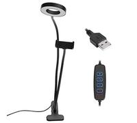 2in 1 LED Selfie Anneau Lumière avec Support de Téléphone Portable Réglable Lampe de Bureau pour Live Stream