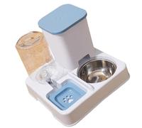 2IN1 Dog Double Bowl Feeder Distributeur d'eau Claire Et Nourriture pour Animaux De Compagnie Abreuvoir Automatique Capacité Accessoire 'Alimentation Distributeur 'Eau pour Chats Voyage