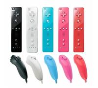 2in1 Manette avec Motion Plus et Nunchuk avec Etui pour Nintendo Wii BLEU