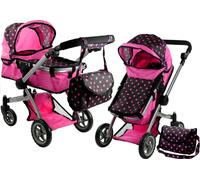 2in1 Poussette de poupée et bogie de poupée Alice - rose