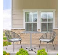 2in1 Table Haute Table de bistrot avec Housse en Aluminium INOX | réglable en Hauteur（70/110cm）, Table de fête Table, in & Outdoor | Table de réception pour Jardin/Balcon/Terrasse (B)