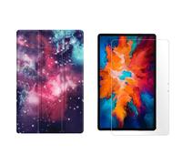 Lobwerk Set de tablettes 2 en 1 pour Lenovo Tab P11 Pro TB-XJ706F 11,5" avec housse magnétique en mode veille/réveil et protection d'écran en verre trempé