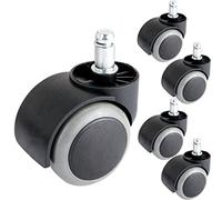 2inch Quiet Caster Nylon Wheels for Computer Chair Boss Chair Caster Buckle Type Plug Type Installation Furniture Caster 5Pcs Casters