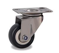 2inches Casters Wheels with 304 Stainless Steel Frame Tread Mute No for Humid Environment Industrial Casters 2Pcs Casters(M10 With Brake,2 inch)