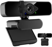 2K/30Fps Usb Hd Pc Webcam With Microphone, 120° View Computer Camera, Suitable For Real Time Streaming, Video Calls And Pc Network Camera Meetings, Sliding Cover