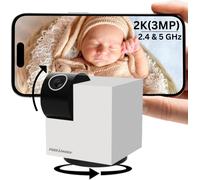 2k (3mp) 360° Wifi Surveillance Camera, Indoor Babyphone, Night Camera, Ai Detection, Auto Tracking, 2-Way Audio, Private Mode, Wireless Surveillance Camera For Pets And Babies, Alexa