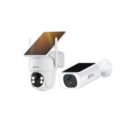 2K 3MP HD caméra de surveillance avec panneau solaire 100% Sans Fil Détection Humain PIR Audio Bidirectionnel ANRAN APP C3+Q4