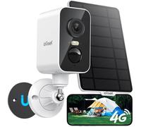 2K 4G Magnétique Portable Caméra de Surveillance sans Fil Solaire Extérieur,Batterie 9000mAh,PTZ 300°,Carte SIM Intégrée, Audio