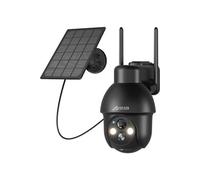 2K 5MP Caméra Surveillance WiFi Extérieure sans Fil Solaire, 360° PTZ Vision Nocturne Couleur avec Spotlight PIR Détection Humaine, Audio