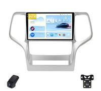 2K Autoradio pour Jeep Grand Cherokee WK2 2010-2013 Écran Tactile QLED Android Autoradio 9-inch/CarPlay/Android Auto/WiFi/Radio FM AM RDS/GPS/Bluetooth/DSP/Caméra de Recul/ADAS DVR(M400S 2K)