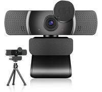 2K Fhd Usb Webcam With Mic, 80° Field Of View, Webcam With Privacy Cover And Tripod, Stereo Sound, Auto Light Correction, Pc Camera For Laptop