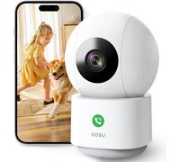 2K Indoor WiFi Surveillance Camera,10 m HD Night Vision,5G/2.4 GHz WiFi,AI Humans and Animals Detection,One-Touch Call for Baby/Pets