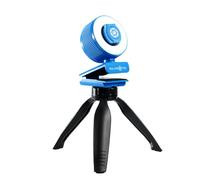 2K Ultra Résolution Funny Webcam Bleu Certification CE et ROHS LED Ring Light Couverture de confidentialité réglable Trépied PC Webcam avec Microphone