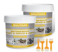 2KG Agent Imperméable Invisible,Membrane d'Étanchéité Waterstop,Joint Etancheite pour l'intérieur et l'extérieur,Waterproof Coating Transparent pour Terrasse,Facade,Toiture et Bain