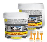 2KG Waterproof Coating Transparent,Membrane d'Étanchéité Waterstop,Joint Etancheite pour l'intérieur et l'extérieur,Agent Imperméable Invisible pour Terrasse,Facade,Toiture et Bain