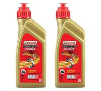 2L Huile de Moteur 100% Synthétique CASTROL Power 1 Scooter 4T 5W40 Technology