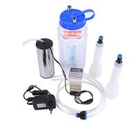 2L Machine à Traire Électrique, Double Moteur Kit Tire-Lait Portable pour Chèvre Pompe à Vide avec Régulateur D'impulsions, Bouteille et Pompe à Vide pour Vache Mouton(EU 110-250V)