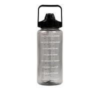 2L Sport Gouravec Paille et Temps Motivation, GourMotivation 2 litres, 2000 ML Bouteille d'eau avec Poignée, pour Sports, Fitness, Gym,Voyage