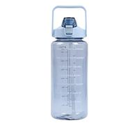 2L Sport Gouravec Paille et Temps Motivation, GourMotivation 2 litres, 2000 ML Bouteille d'eau avec Poignée, pour Sports, Fitness, Gym,Voyage
