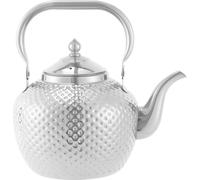 2L Théière en acier inoxydable avec passoire Théière Bouilloire (argent)